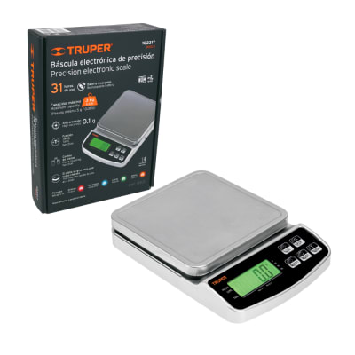 Balanza Electronica de Precision 3Kg Truper BASE-3 Recargable