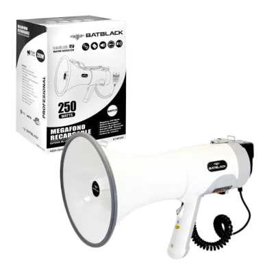  Megafono Recargable Bluetooth 250W BATBLACK BT-MF250