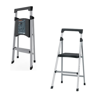 Escalera Tubular Plegable de Aluminio 2 Peldaños Capacidad 150 kg Truper ESTU-2A 16763