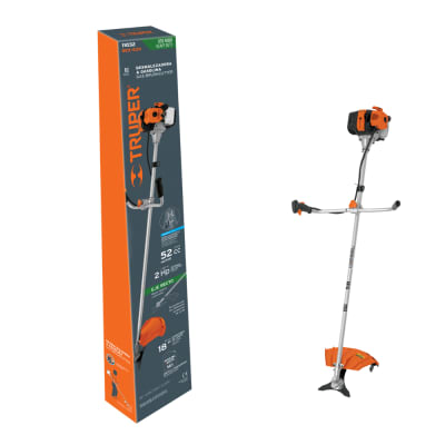 Podadora Desmalezadora a Gasolina 52 cc Mango Tipo Bicicleta 18” de Corte para Jardín y Trabajo Pesado Truper DES-520 