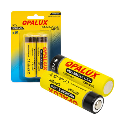 Baterias Recargables C/Pin 18650 3000mAh c/u Blister x2 und Marca Opalux Icr18650-30Hc(B2)