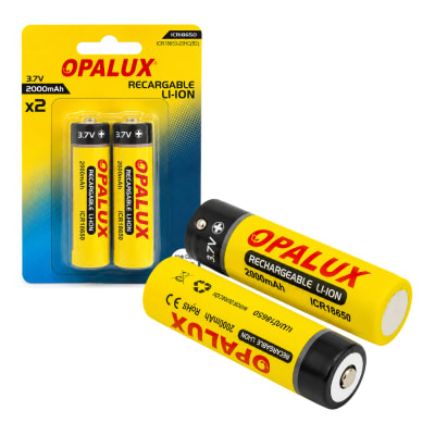 Baterias Recargables C/Pin 18650 2000mAh c/u Blister x2 und Marca Opalux Icr18650-20Hc(B2)