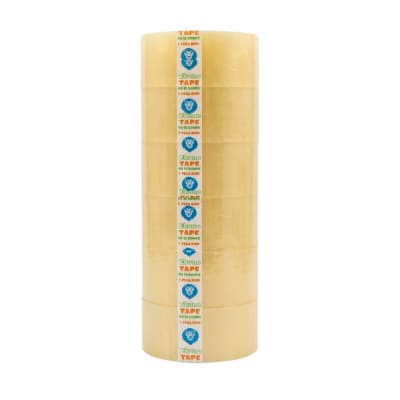 Cintas de Embalaje Transparente Ekono Tape 45mm x 100 metros (110 yd) Rollo x 6und