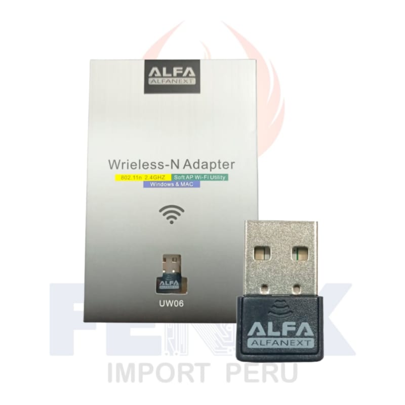Adaptador Usb Wifi Wireless Alfanext - Uw06