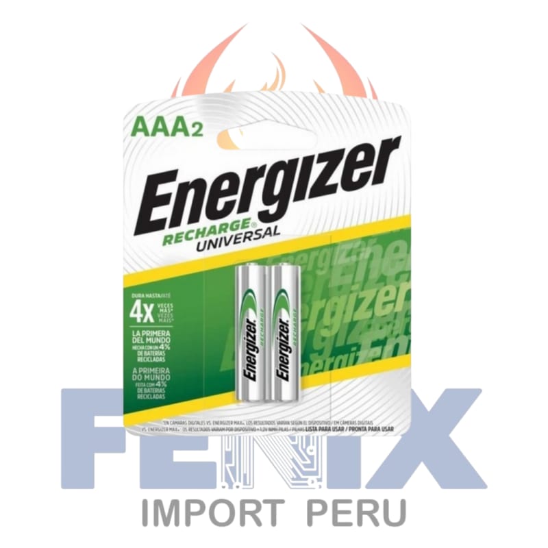 Pilas Recargables Energizer Aaa X2unid 700mah Larga Duración