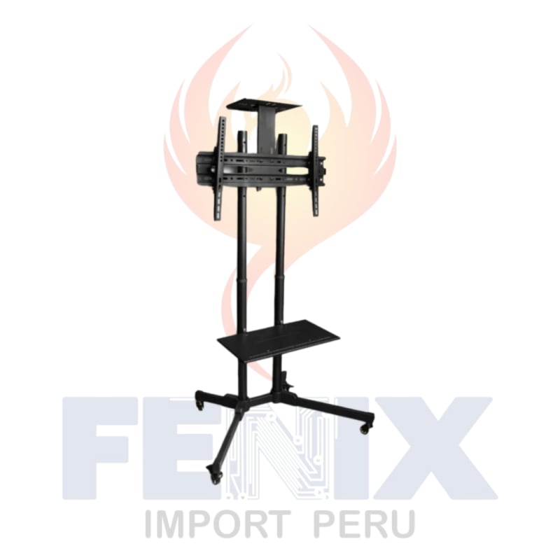 Rack Pedestal Movil Con Repisa Led 37 - 70 Pulgadas Batblack