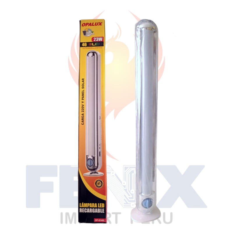 Florecente Recargable Lampara Led 45cm Opalux Op-8346l