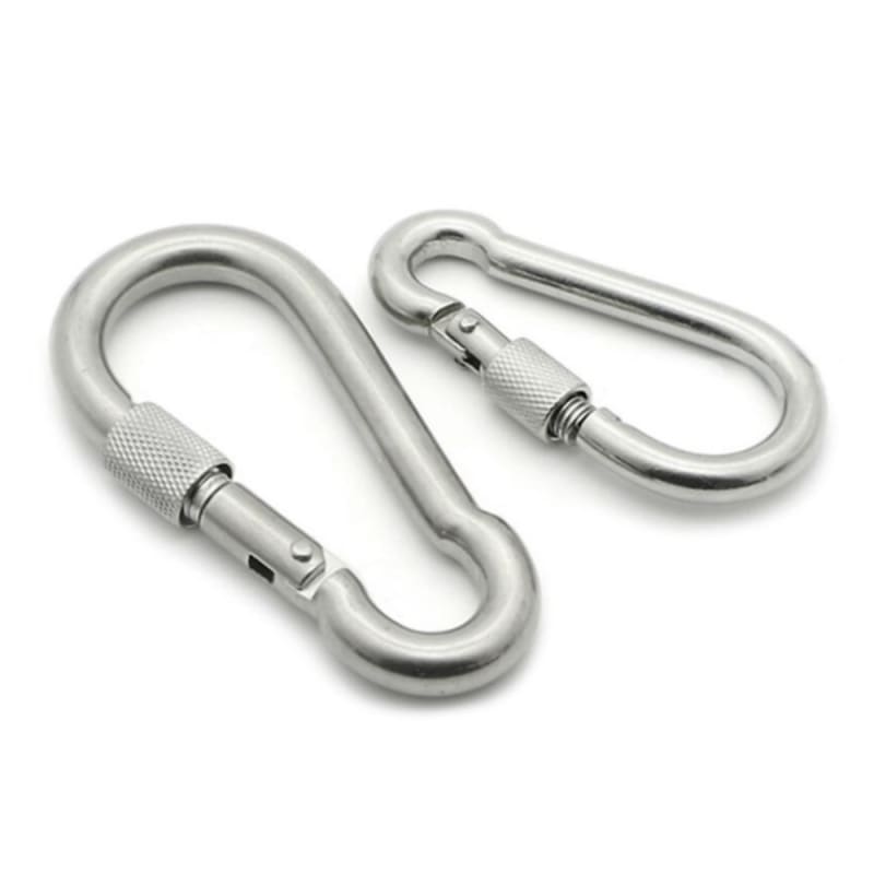 Gancho Mosquetón Arnés De Metal 8cm Con Seguro