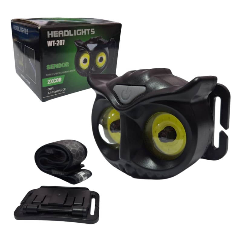 Linterna Led Frontal De Cabeza Recargable Modelo Buho Bossney Wt-207
