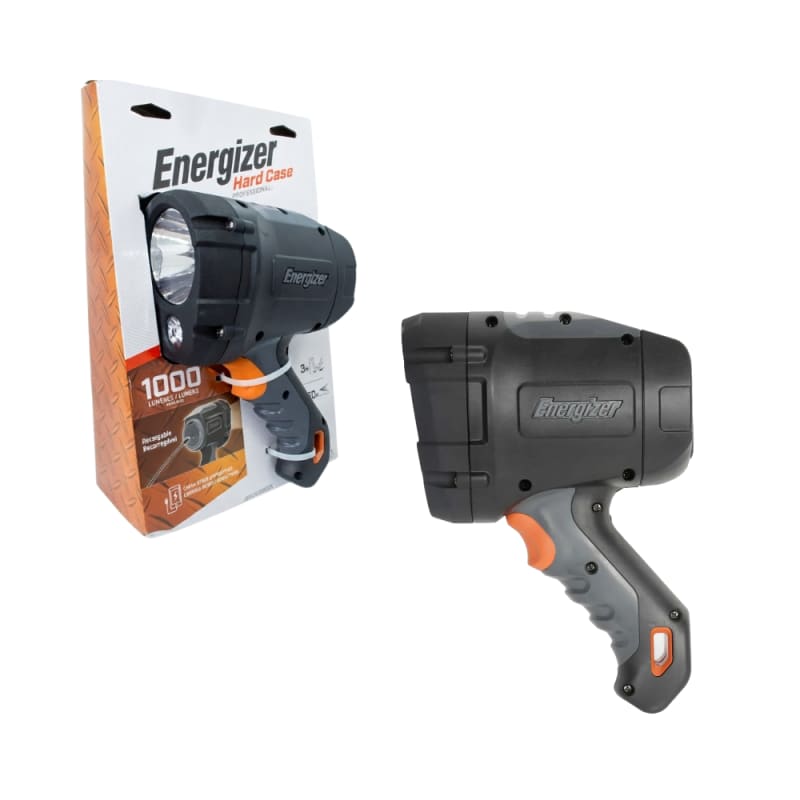 Linterna Recargable Energizer Hard Case Professional 1000 Lumenes Power Bank USB hasta 550 Metros IPX4 y Cuerpo Reforzado para Uso Industrial