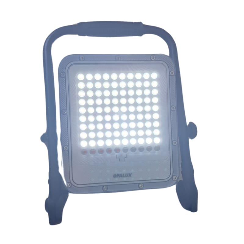 Reflector Opalux 50w Recargable Para Exteriores Ip65 100 Leds