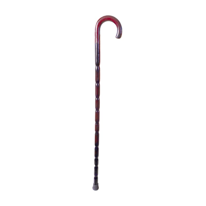 Baston Curvo de Madera 91 cm para Caminar con Mango Ergonomico Curvo Punta Antideslizante de Goma