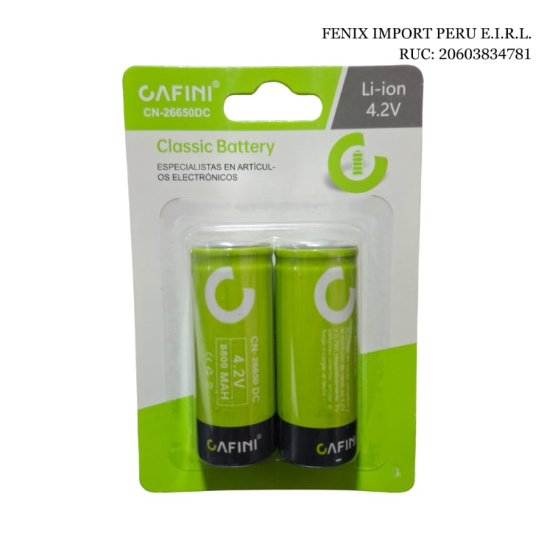 Bateria 26650 Recargable 3000mah CAFINI