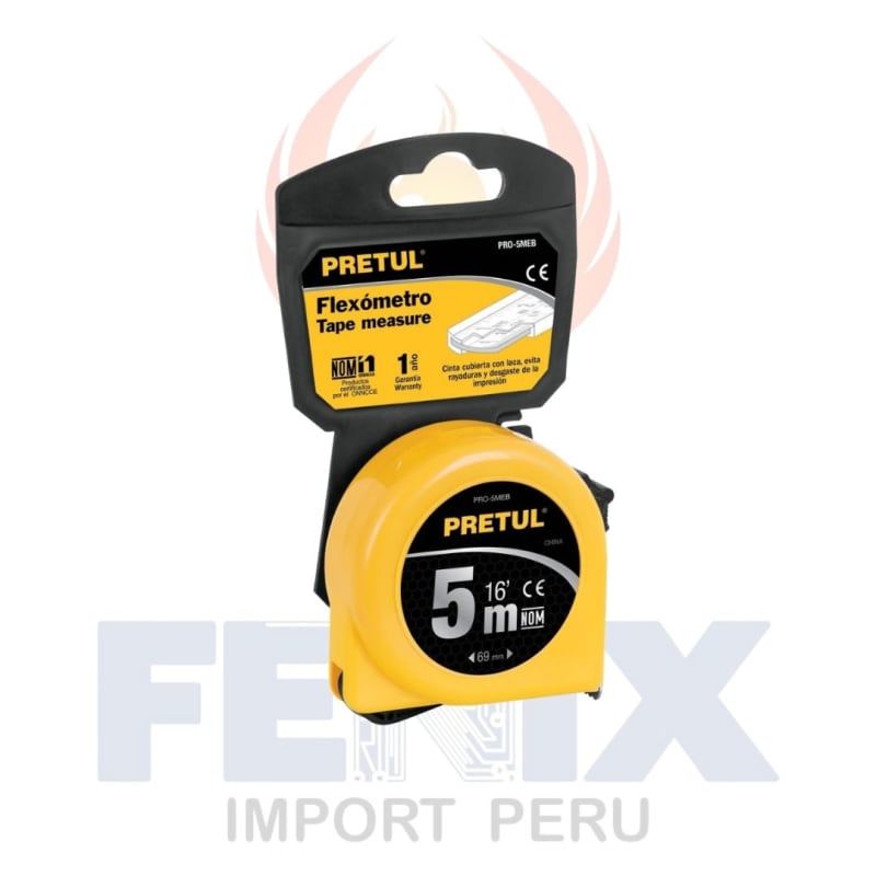 Wincha Flexometro Cinta Metrica de 5 metros de metal Pretul