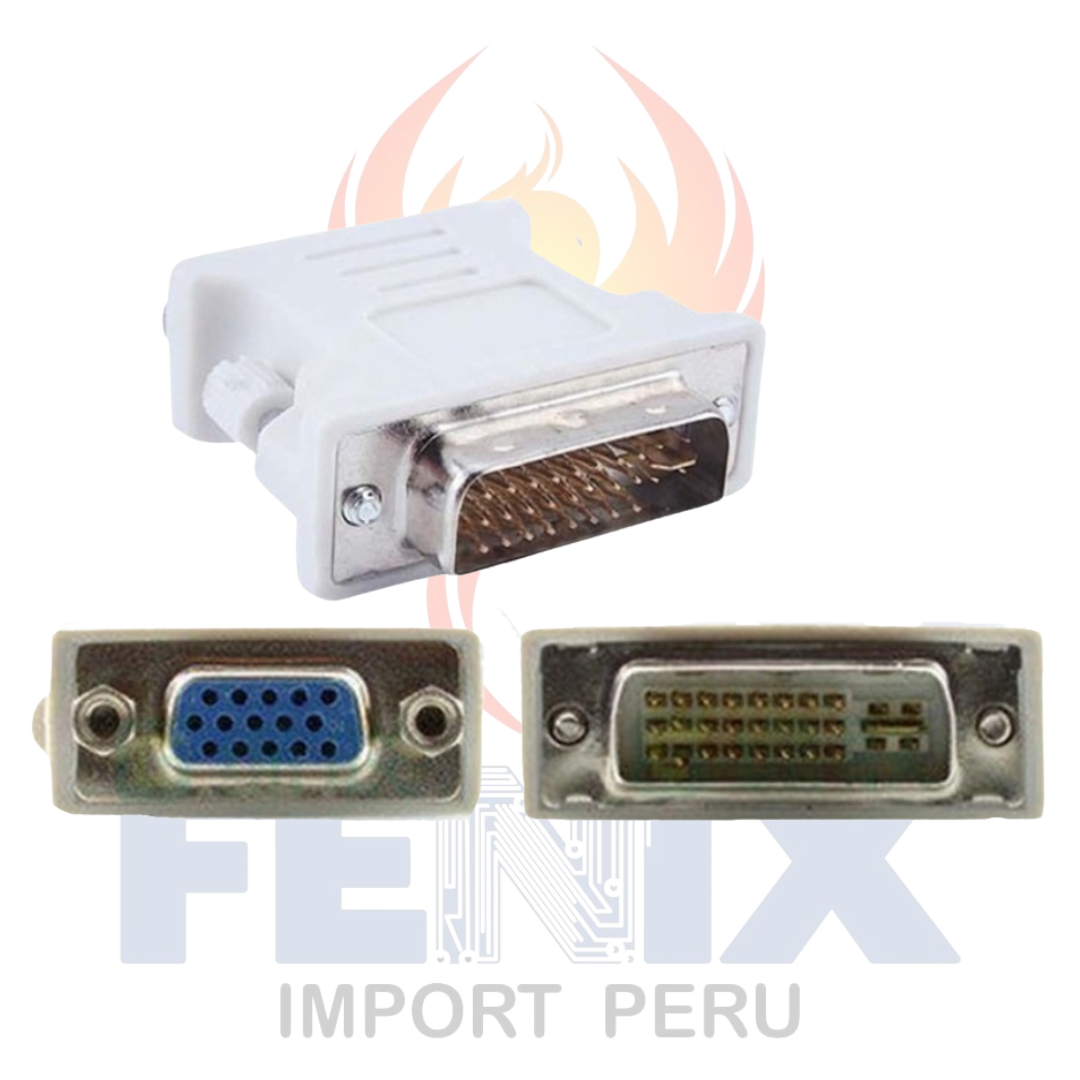 Adaptador Convertidor Dvi (macho 24+5 ) A Vga (hembra)