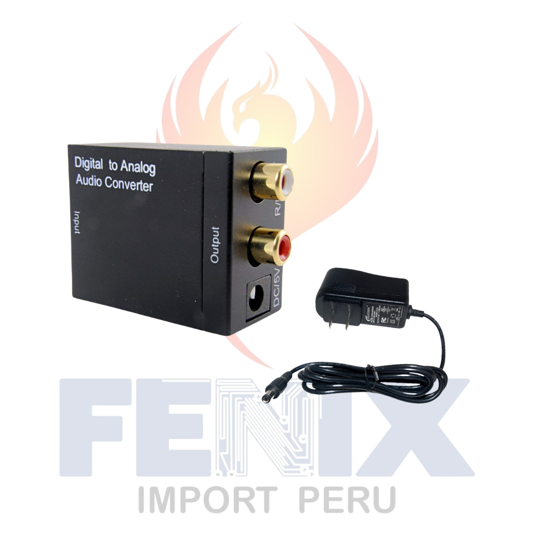 Adaptador Convertidor Digital Audio Optico A Rca