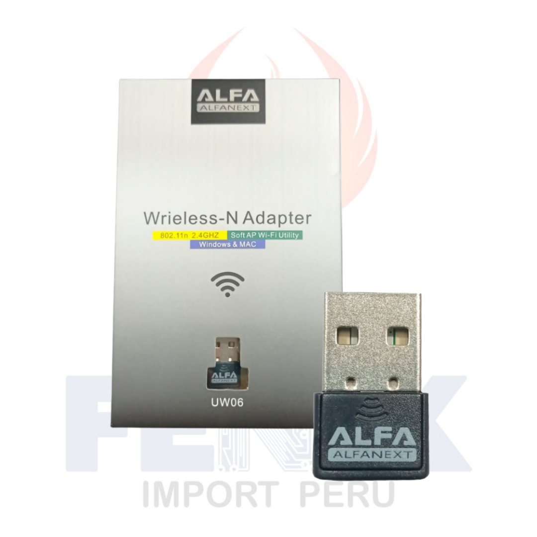 Adaptador Usb Wifi Wireless Alfanext - Uw06