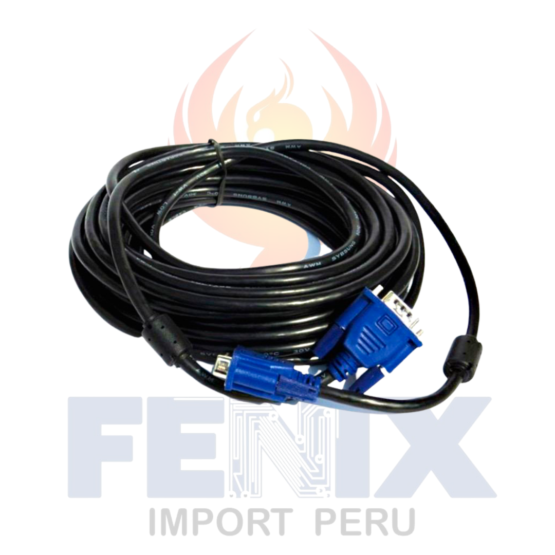 Cable Vga A Vga 15mts 15 Pines Doble Filtro Macho A Macho