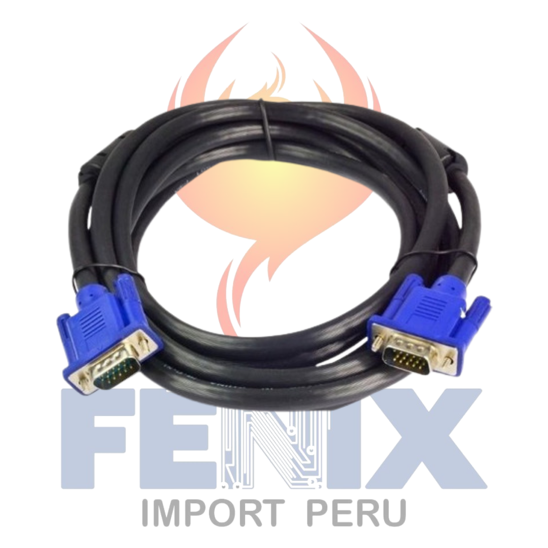 Cable Vga A Vga 5mts 15 Pines C/ Doble Filtro Macho A Macho