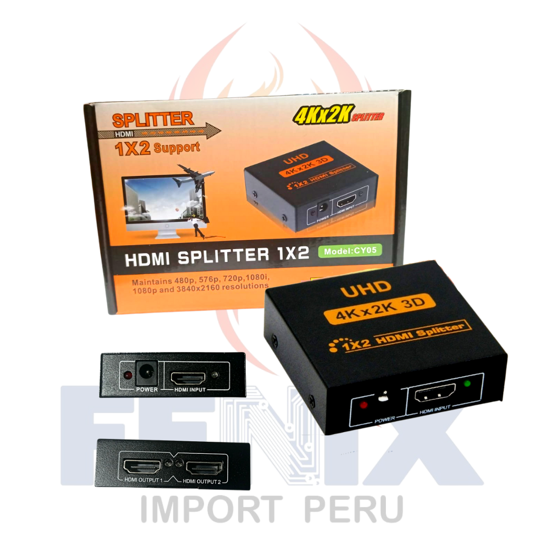 Hdmi Splitter 1x2 Full Hd 4k Multiplica Señal - Cy05