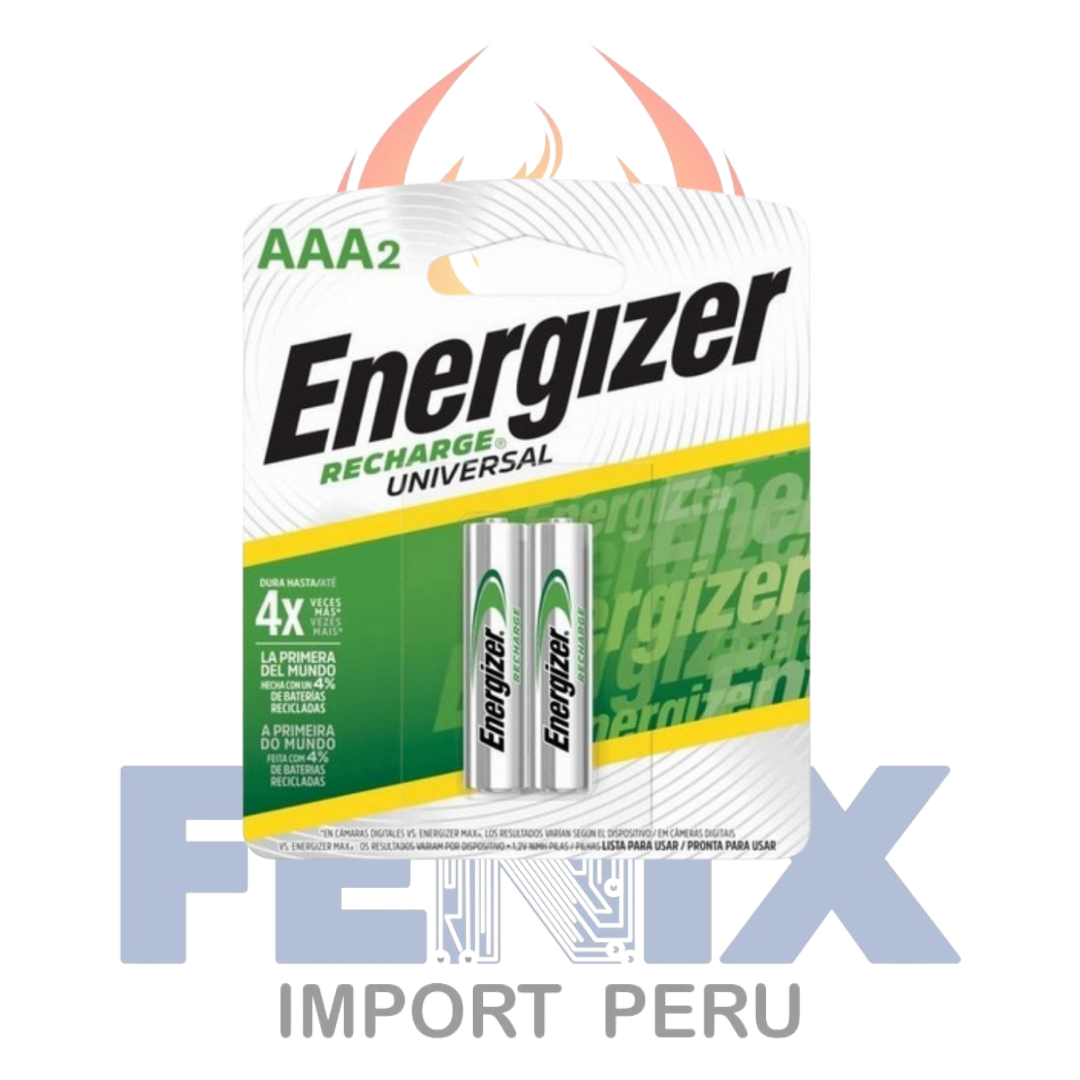 Pilas Recargables Energizer Aaa X2unid 700mah Larga Duración