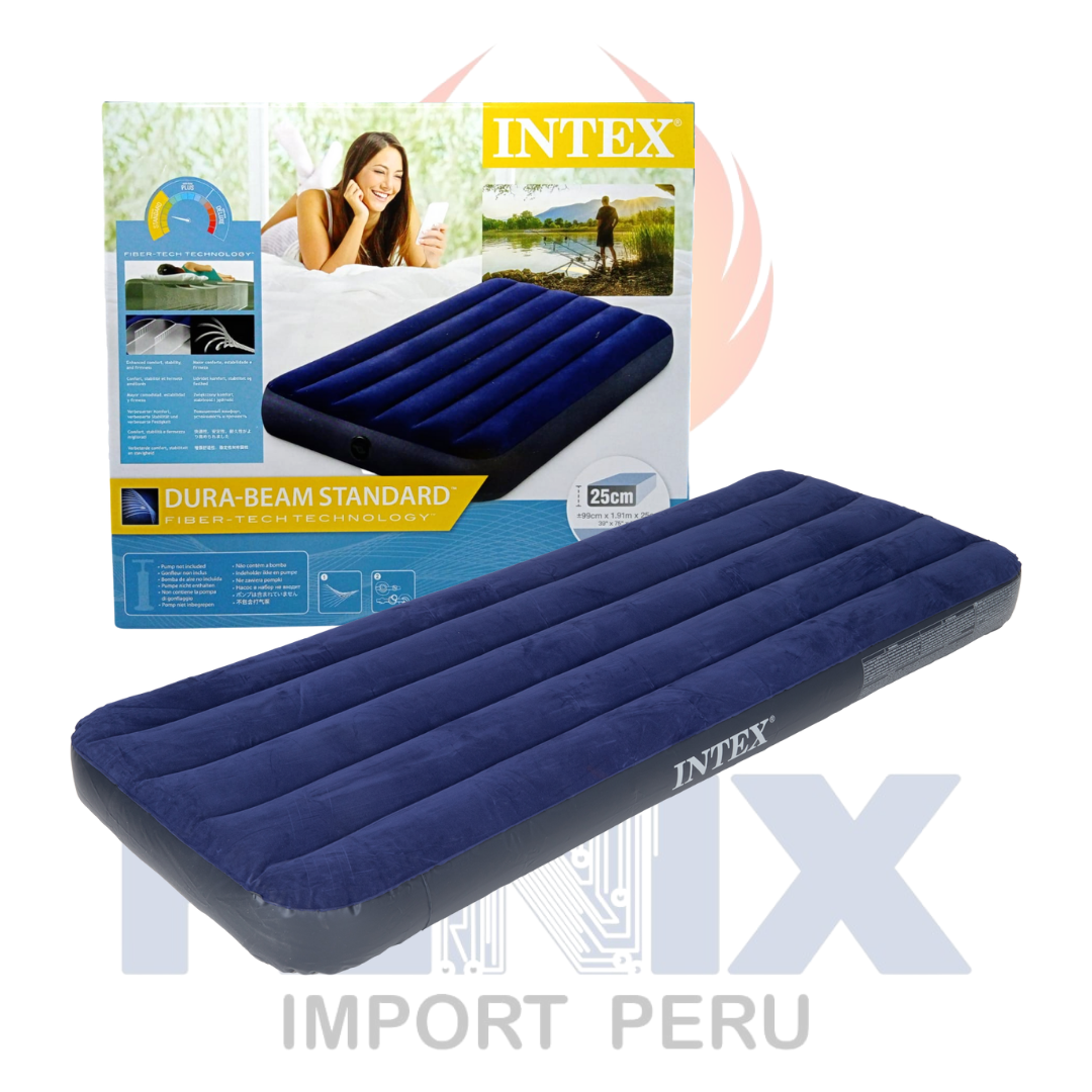 Colchón Inflable Intex 1,5 Plaza Camping
