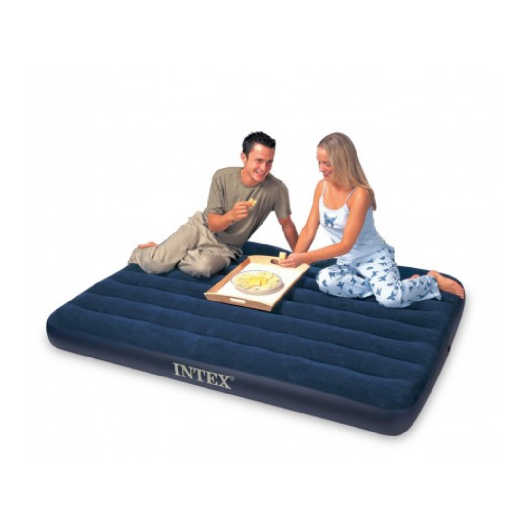 Colchón Inflable Intex 2 Plazas 137 X 191 X22 Cm Camping