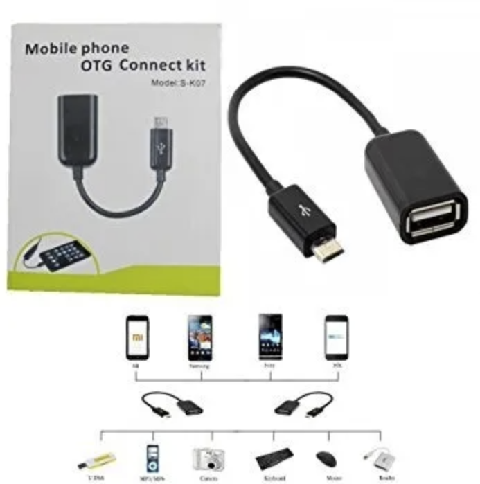 Cable Adaptador Otg De Microusb A Usb