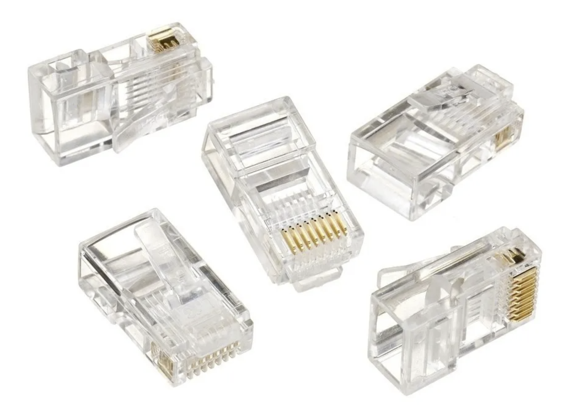 Conectores Rj45 Para Cable Utp Cat5 Bolsa 100 Unidades