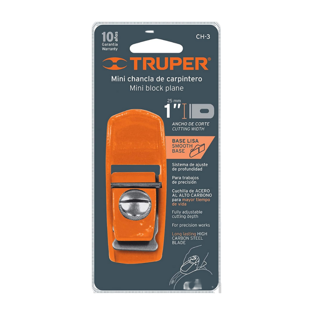 Cepillo Tipo Chancla Para Carpintero 1 PuLG Truper Ch-3