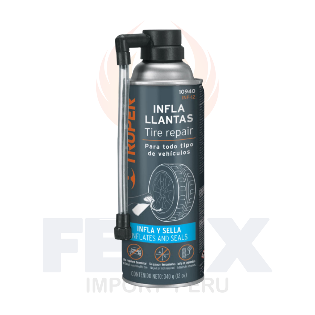 Sellador Inflador De Llantas Repara Fugas Truper INF-12