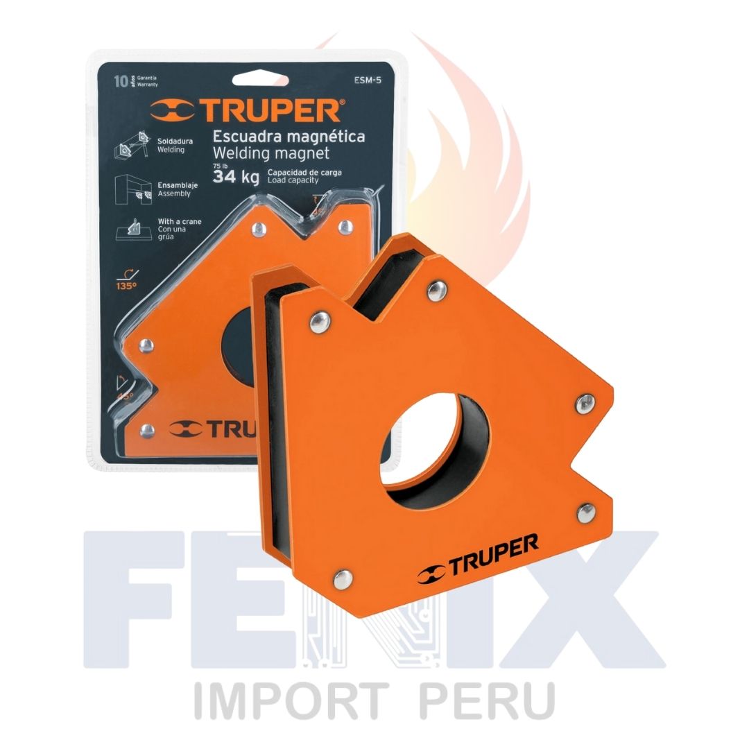 Escuadra Magnética Para Soldar 5 Pulgadas 34Kg Truper ESM-5