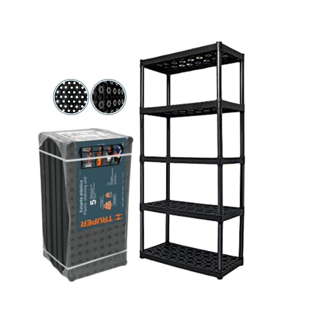 Estante Plástico Organizador Uso Rudo 5 Niveles 185cm Truper