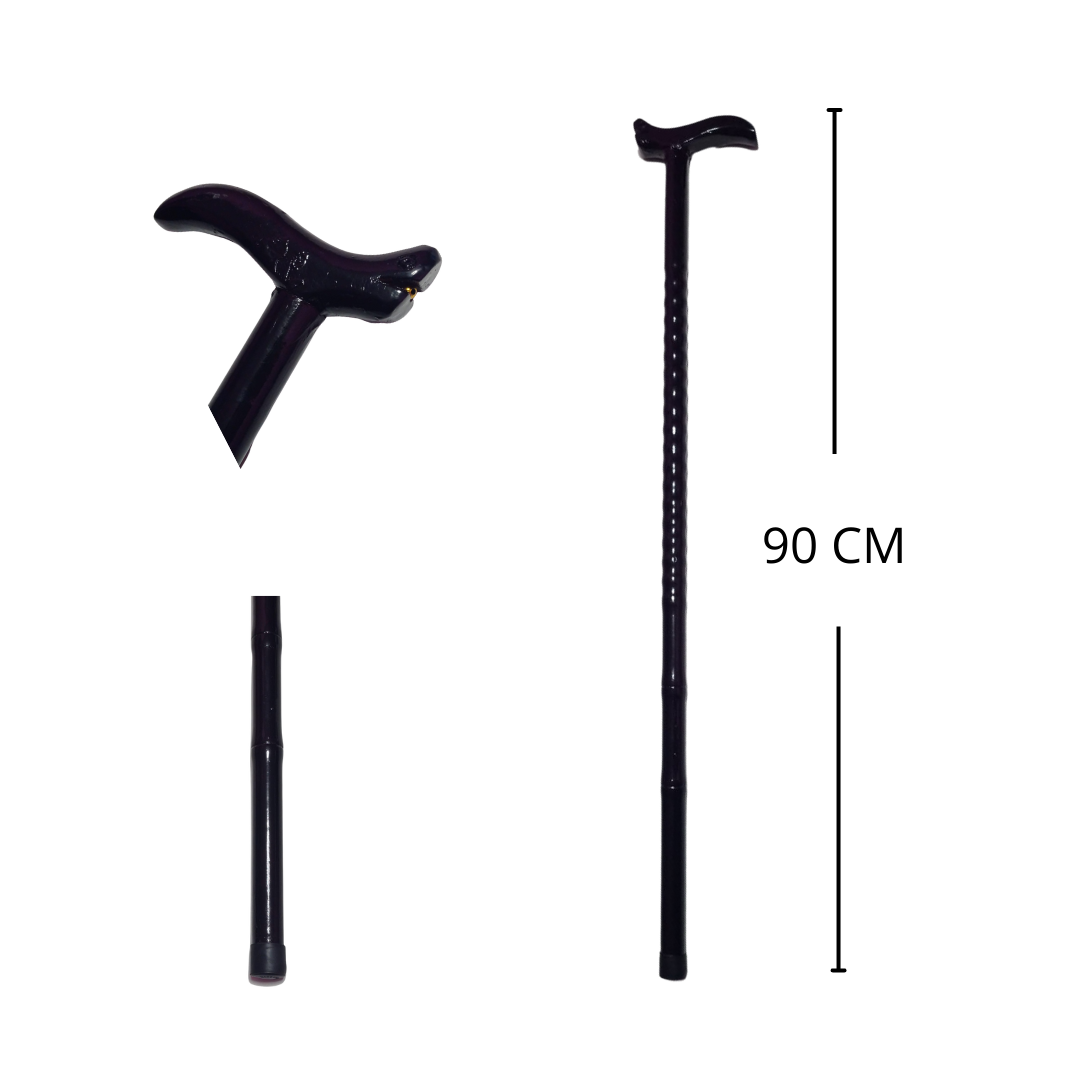 Baston Madera Grueso Para Caminar 90 cm