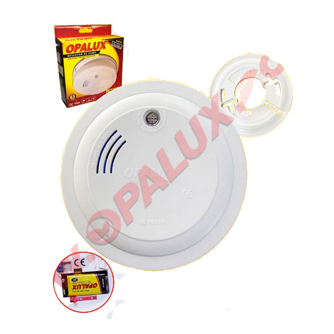 Detector De Humo Con Alarma 9v Opalux Lx-98