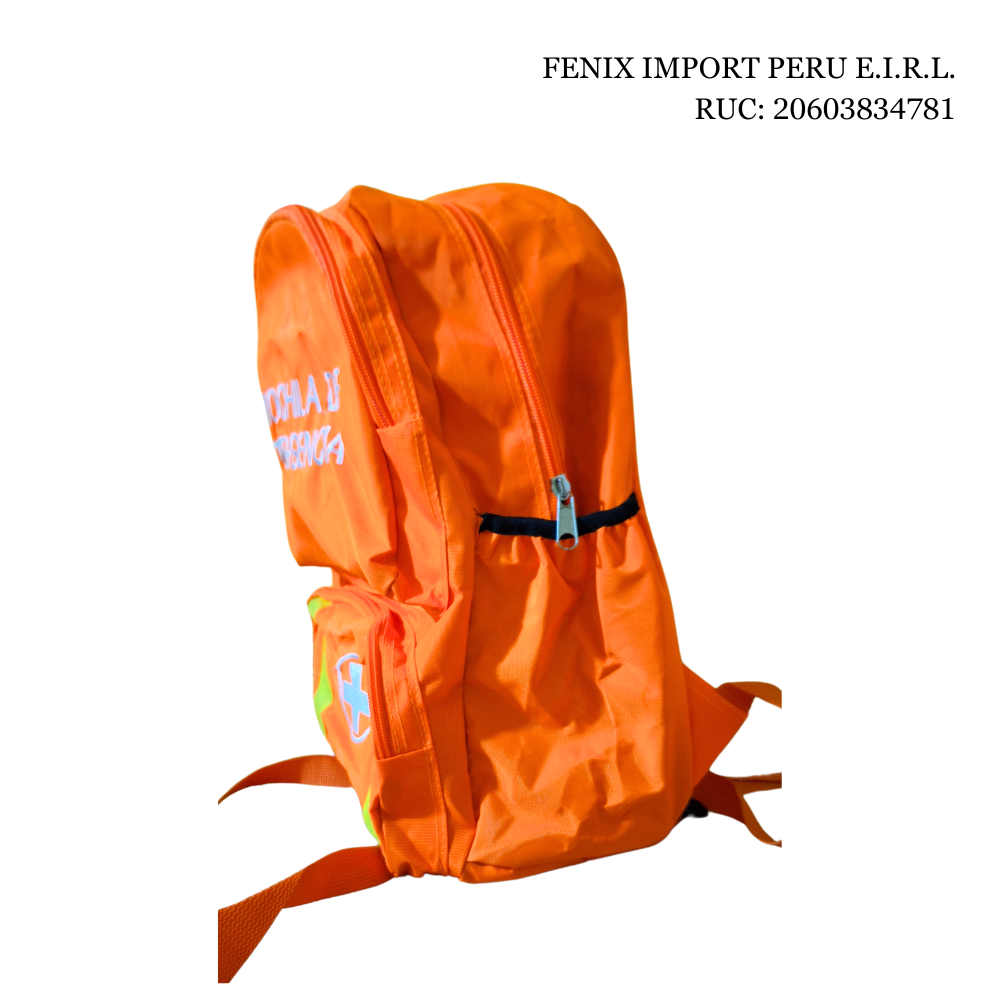 Mochila De Emergencia 30L Nylon Con Cinta Reflectiva