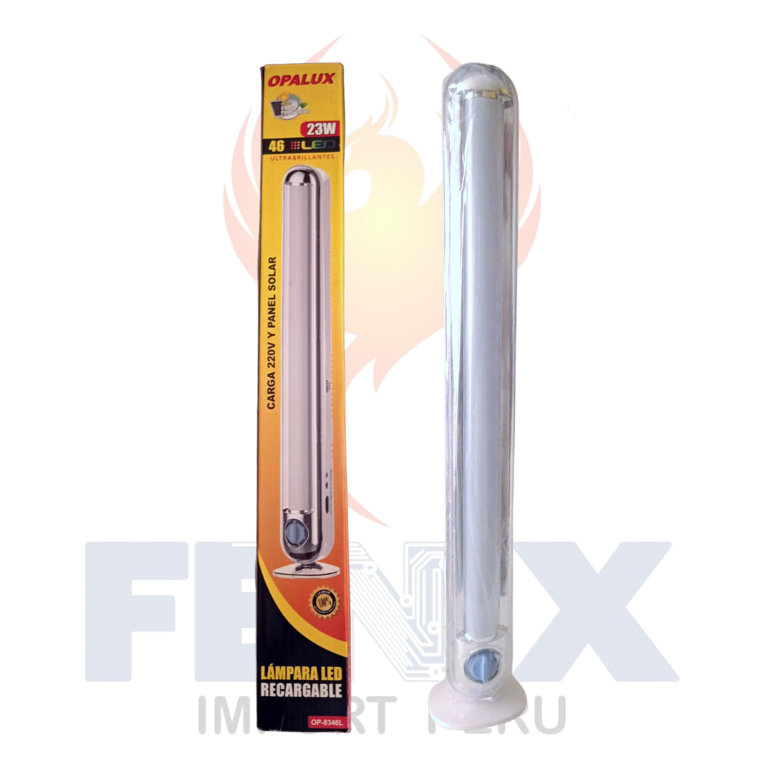 Florecente Recargable Lampara Led 45cm Opalux Op-8346l