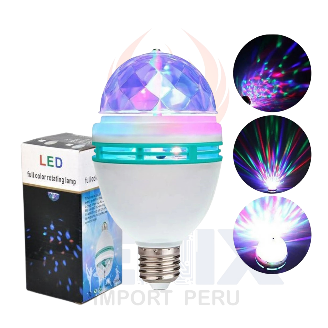 Foco De Colores Giratorio Luces Psicodélicas Para Fiestas