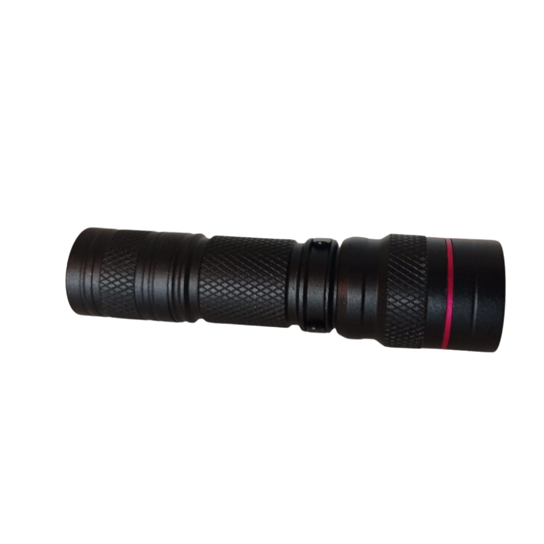Linterna Tactica Mini de Metal con Zoom a Pila con Clip