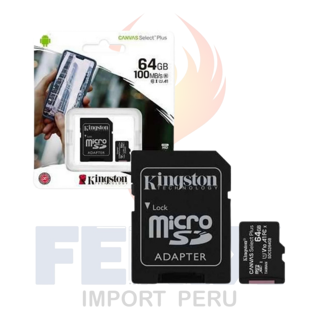 Memoria Micro Sd 64 Gb Kingston Class 10 Original