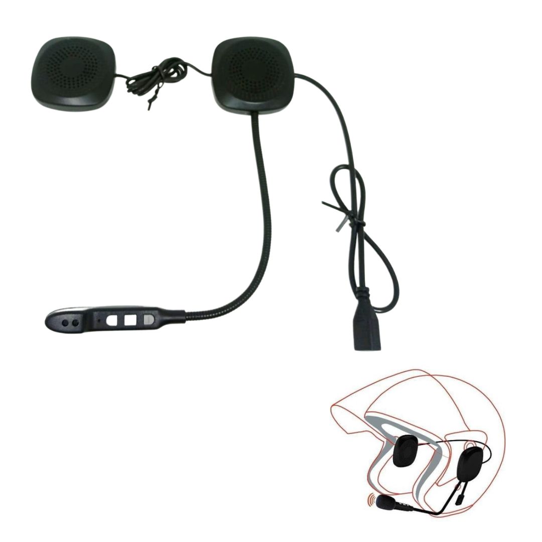 Audífonos Bluetooth Con Micrófono Para Casco Recargable Motos