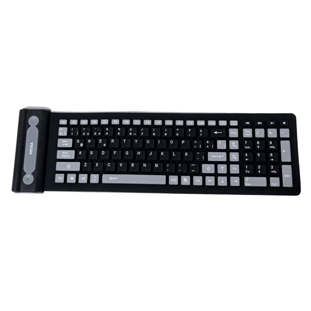 Teclado Bluetooth Flexible Silicona 107 Teclas Seisa Celular Tablet Etc