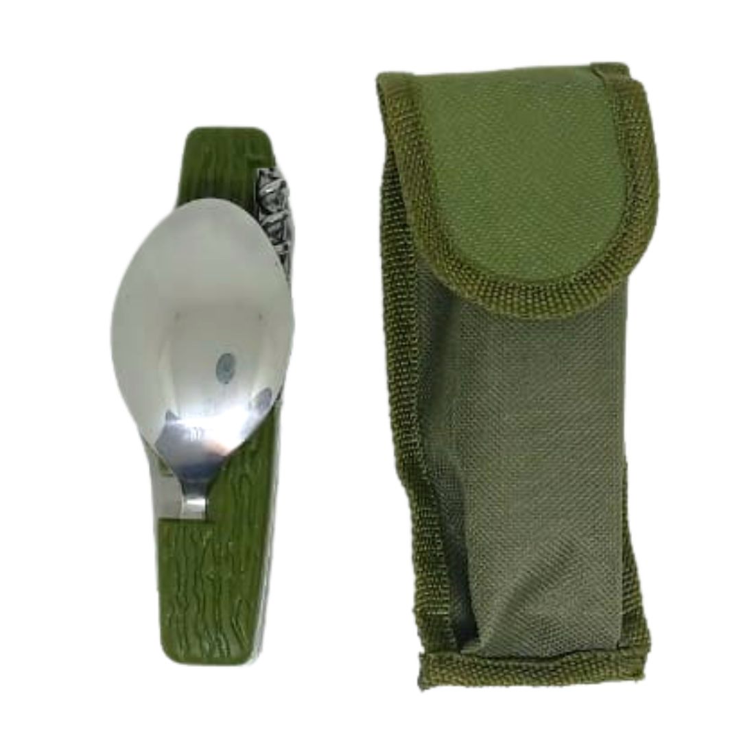 Navaja Multiusos Cuchillo Tenedor Cuchara 11 Funciones Camping Supervivencia