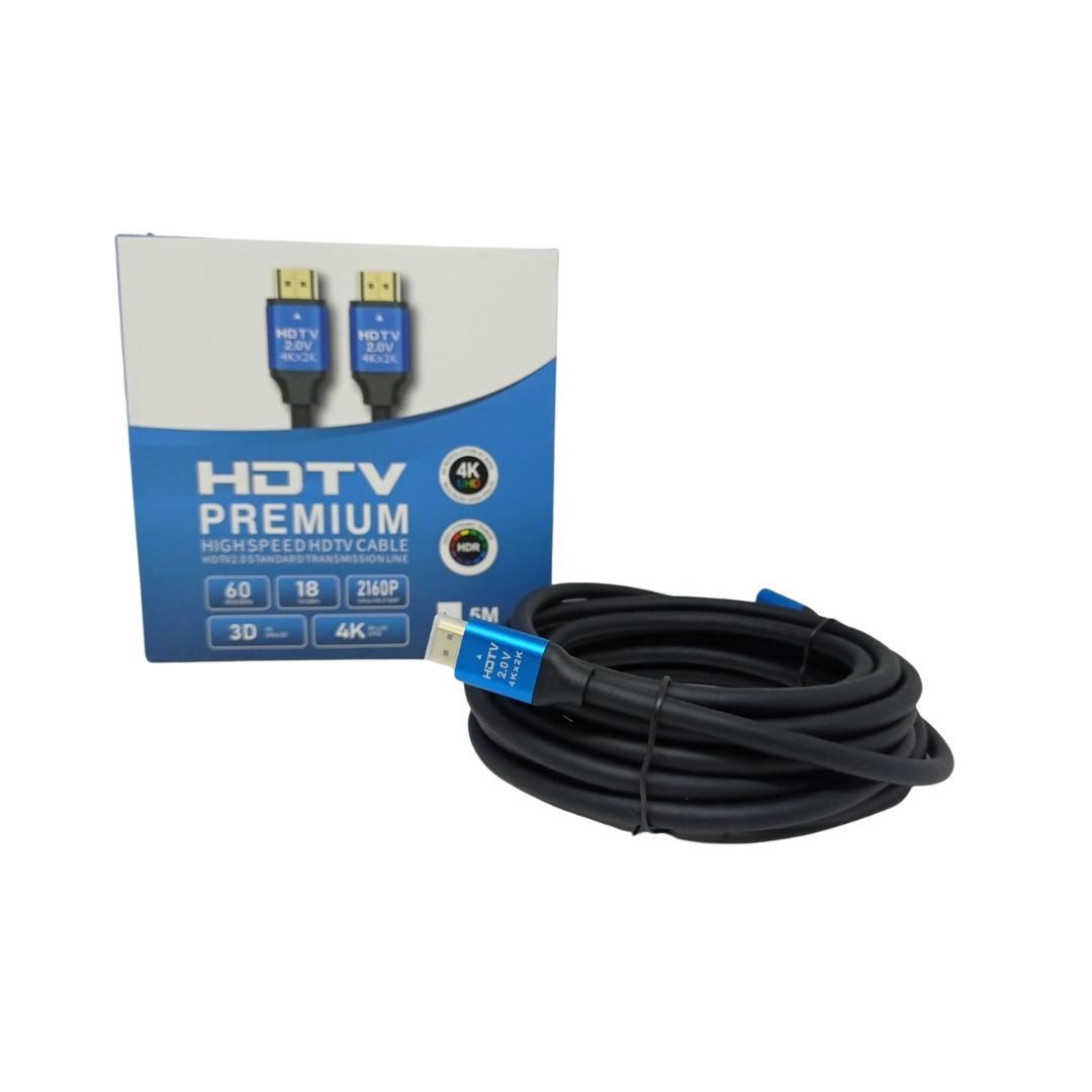 Cable Hdmi 5m 2.0v 4k Premium Alta Velocidad 3d 2160p 60hz