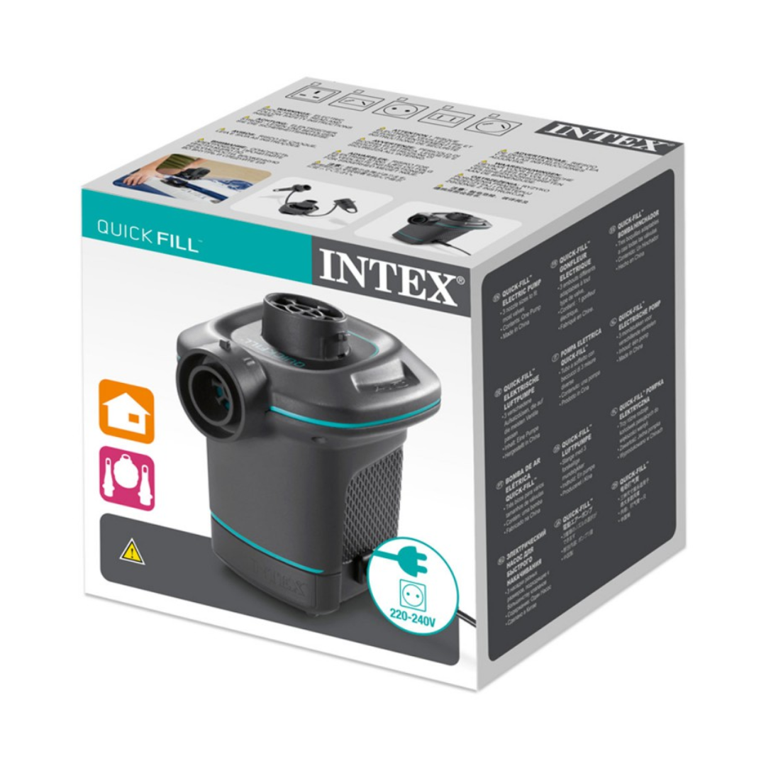 Inflador Eléctrico Multifunción Intex Quick Fill Para Colchones Piscinas Etc