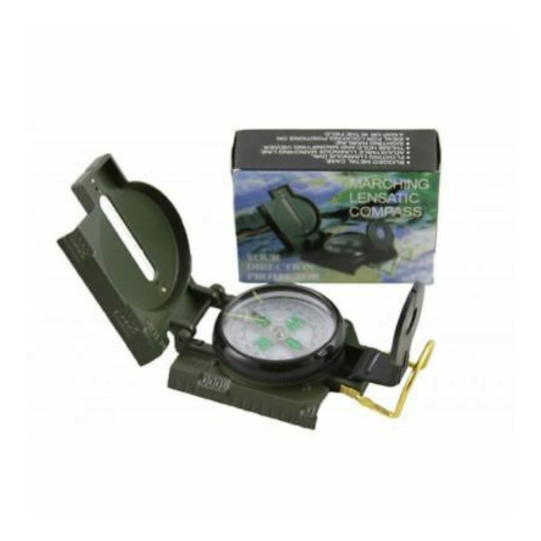Brújula Lensatic Compass - Estilo Militar Metal Camping
