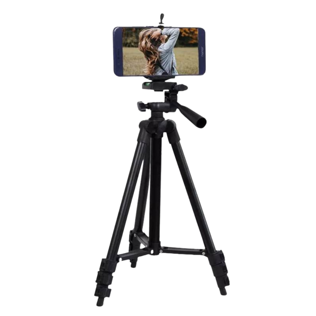Trípode Profesional Cámara Celular 3 Secciones + Soporte + Funda 1.50Mt GUC-520