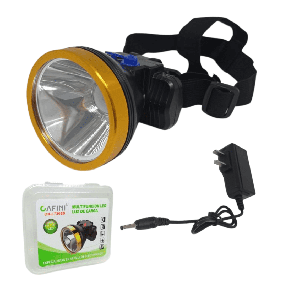 Linterna Frontal Recargable Led 5w Multifuncional Cafini CN-L7306B
