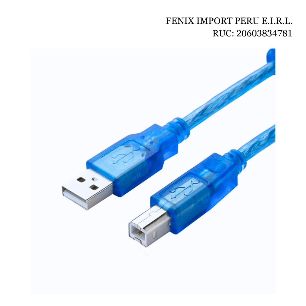 Cable Para Impresora Escaner Usb 2.0 -10 Metros - Azul