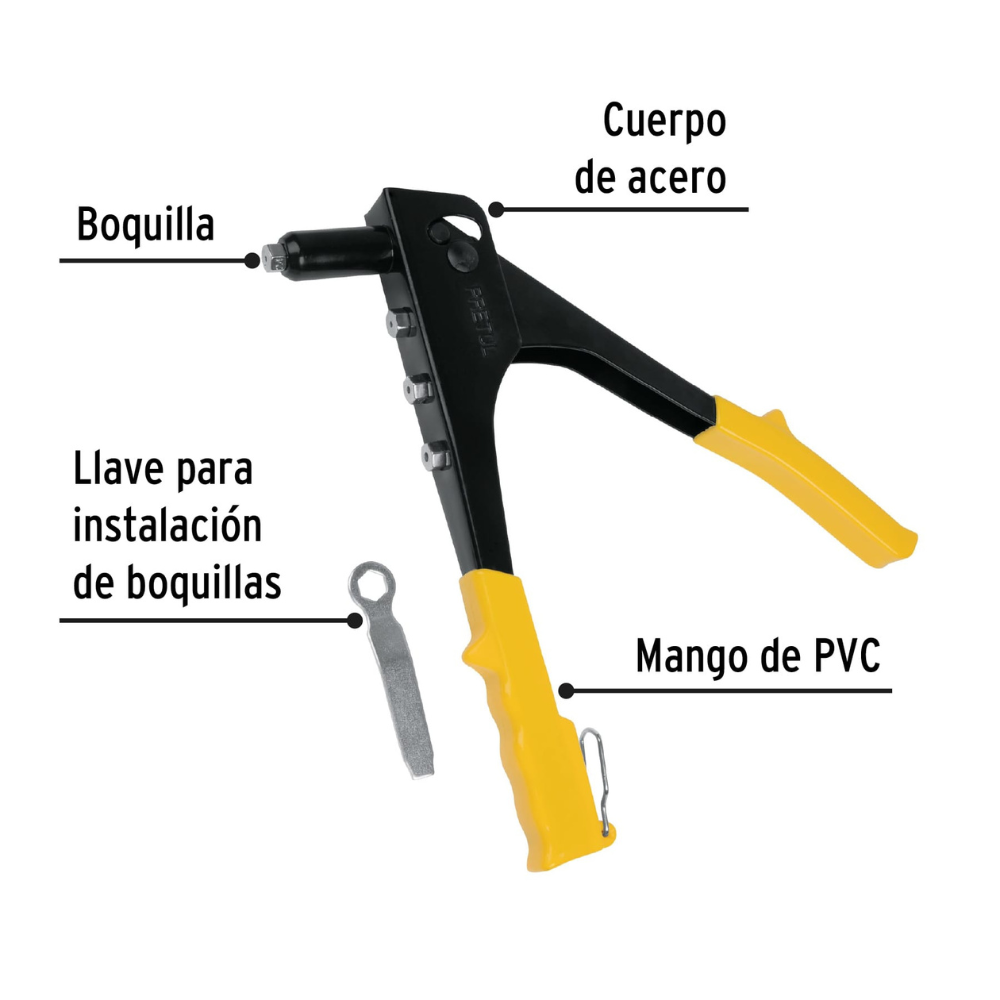 Remachadora Profesional 10'' Pretul RE-10P